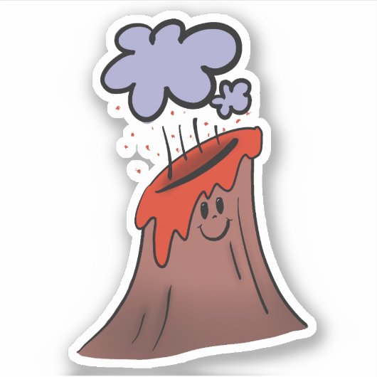 Volcano Sticker (Voorkant)