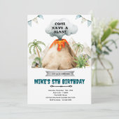 Volcano theme party Invitation Kaart (Staand voorkant)