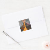 Volcano Vierkante Sticker (Envelop)