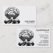 Volcano - Zwart op wit Visitekaartje (Voorkant / Achterkant)