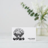 Volcano - Zwart op wit Visitekaartje (Staand voorkant)