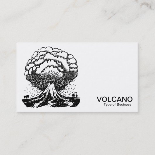 Volcano - Zwart op wit Visitekaartje (Voorkant)