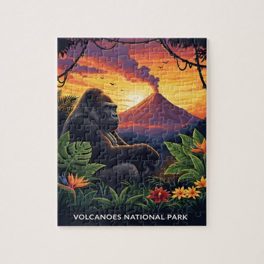 Volcanoes National Park bij zonsondergang Legpuzzel (Verticaal)