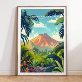 Volcanoes National Park Hawaii Poster, Vulkanen Poster