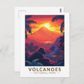 Volcanoes National Park Mountain Gorilla Travel Briefkaart (Voorkant / Achterkant)