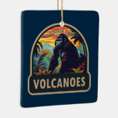 Volcanoes National Park Mountain Gorilla Travel Keramisch Ornament (Rechts)