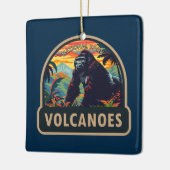 Volcanoes National Park Mountain Gorilla Travel Keramisch Ornament (Links)