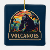 Volcanoes National Park Mountain Gorilla Travel Keramisch Ornament (Achterkant)