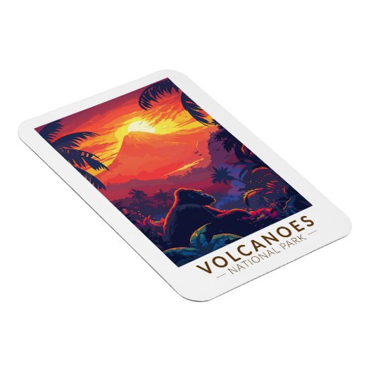 Volcanoes National Park Mountain Gorilla Travel Magneet (Rechterzijde)