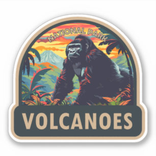 Volcanoes National Park Mountain Gorilla Travel Sticker