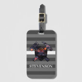 Volcanologist's Rock Hammer en Lava Flow Logo Bagagelabel (Voorkant (verticaal))