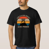 Volcanoloog en roer - Retro vulcano T-shirt (Voorkant)