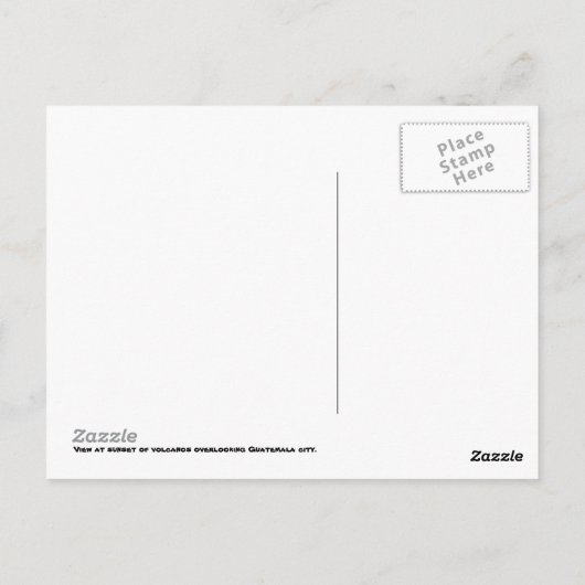 Volcanos op Sunset Briefkaart (Achterkant)