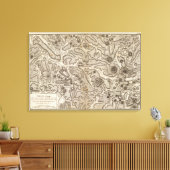 Volcans Haute Loire Canvas Afdruk (Insitu (Woonkamer))