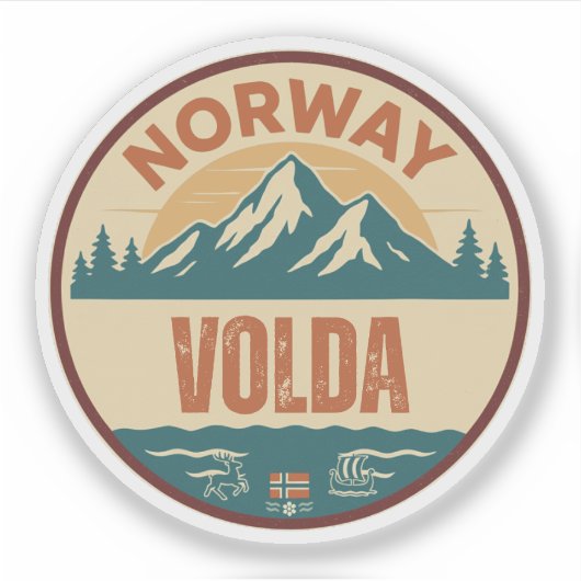 Volda, Noorwegen Norway Sticker (Voorkant)