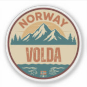Volda, Norge Noorwegen Sticker (Voorkant)