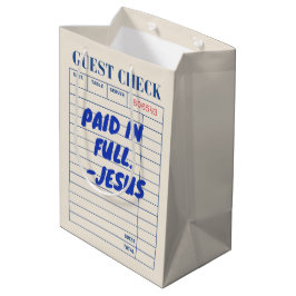 'Voldaan Betaald. - Jesus' Restaurantbon Beige  Medium Cadeauzakje