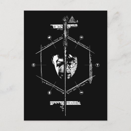 Voldemort Harry Potter wordt afgebeeld Briefkaart (Voorkant)