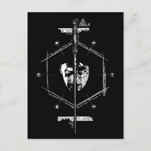 Voldemort Harry Potter wordt afgebeeld Briefkaart