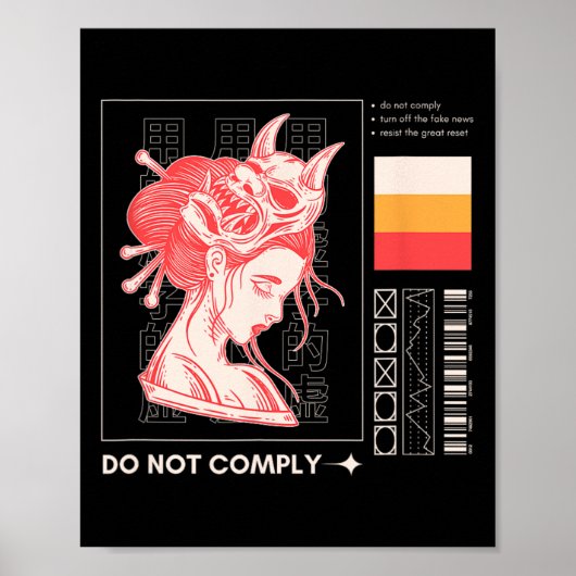Voldoe niet aan de Grote Reset Poster (Voorkant)