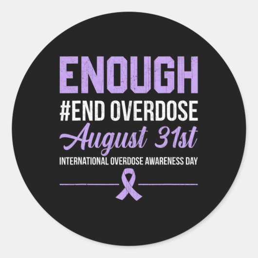 Voldoende internationale kennis over overdosering ronde sticker (Voorkant)