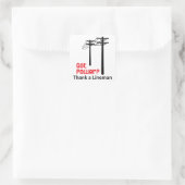 Voldoende kracht vierkante sticker (Tas)