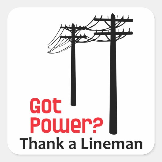 Voldoende kracht vierkante sticker (Voorkant)