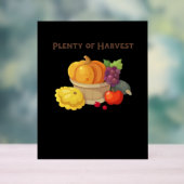 Voldoende oogst - Herfstmand met producten Illus Acryl Bord (Neutraal)
