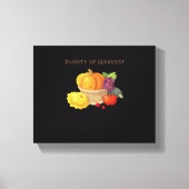 Voldoende oogst - Herfstmand met producten Illus Canvas Afdruk (Voorkant)