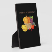 Voldoende oogst - Herfstmand met producten Illus Fotoplaat (Zijkant)