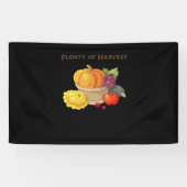 Voldoende oogst - Herfstmand met producten Illus Spandoek (Horizontaal)