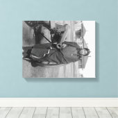 "Voldoende paarden" die Lieut hebben geslapen. Cas Canvas Afdruk (Insitu (Houten vloer))