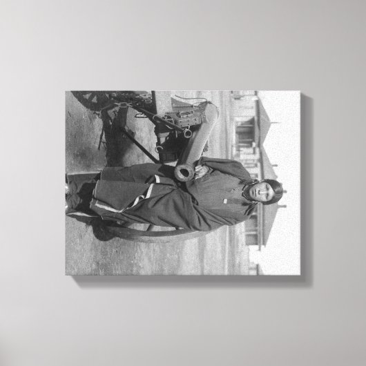 "Voldoende paarden" die Lieut hebben geslapen. Cas Canvas Afdruk (Voorkant)