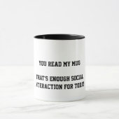 Voldoende sociale interactie voor de huidige mok (Midden)