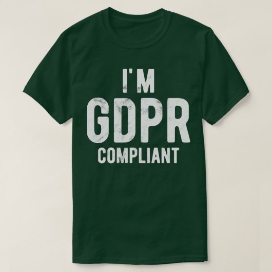 Voldoet aan Ix27 m GDPR T-shirt (Design voorkant)