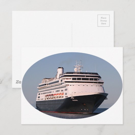 Volendam cruiseschip oval 6 briefkaart (Voorkant / Achterkant)