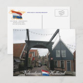 Volendam Drawbridge Holland Briefkaart (Voorkant / Achterkant)