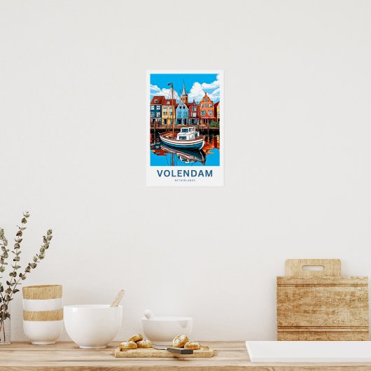 Volendam Nederland Reisprint Poster (Keuken)