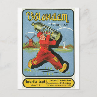Volendam Schiedam Drink Nederlandse Windmill Art Briefkaart