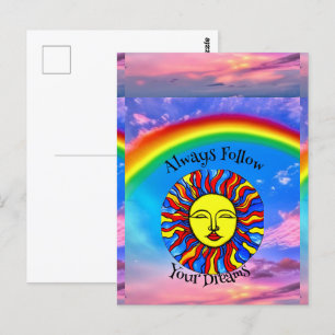 Volg altijd je dromen briefkaart