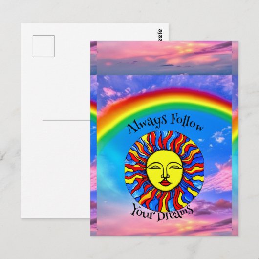 Volg altijd je dromen briefkaart (Voorkant / Achterkant)