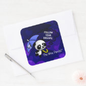 Volg altijd je dromen vierkante sticker (Envelop)