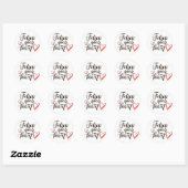 Volg de Dag van de Valentijn van het Manuscript va Ronde Sticker (Vel)