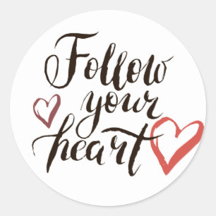 Volg de Dag van de Valentijn van het Manuscript va Ronde Sticker