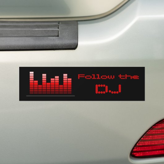 Volg de DJ-Sticker Bumpersticker (Op auto)