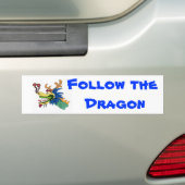 Volg de draak bumpersticker (Op auto)