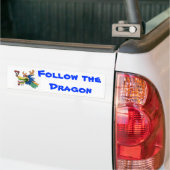 Volg de draak bumpersticker (Op Truck)