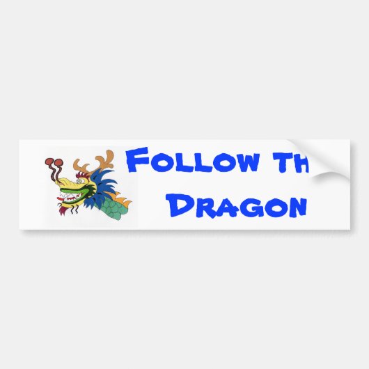 Volg de draak bumpersticker (Voorkant)