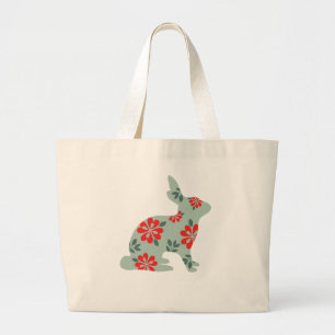 Volg de eerlijke druk van de Rabbit Alice matrix Grote Tote Bag