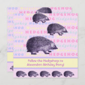 Volg de Egel-wedstrijd van het meisje van de Birth Kaart (Voorkant / Achterkant)